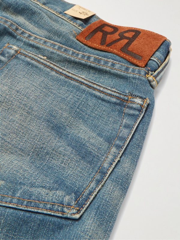 Ridgway Slim-Fit Distressed Selvedge Denim Jeans - CU Ridgway Slim-Fit Distressed Selvedge Denim Jeans - CU