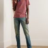 Ridgway Slim-Fit Distressed Selvedge Denim Jeans - OU Ridgway Slim-Fit Distressed Selvedge Denim Jeans - OU