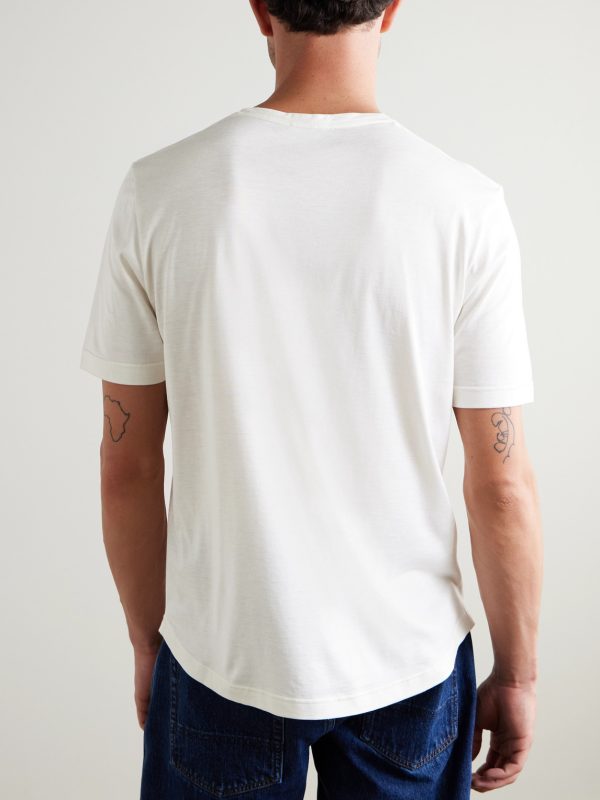 Slim-Fit Silk and Cotton-Blend Jersey T-Shirt - BK Slim-Fit Silk and Cotton-Blend Jersey T-Shirt - BK