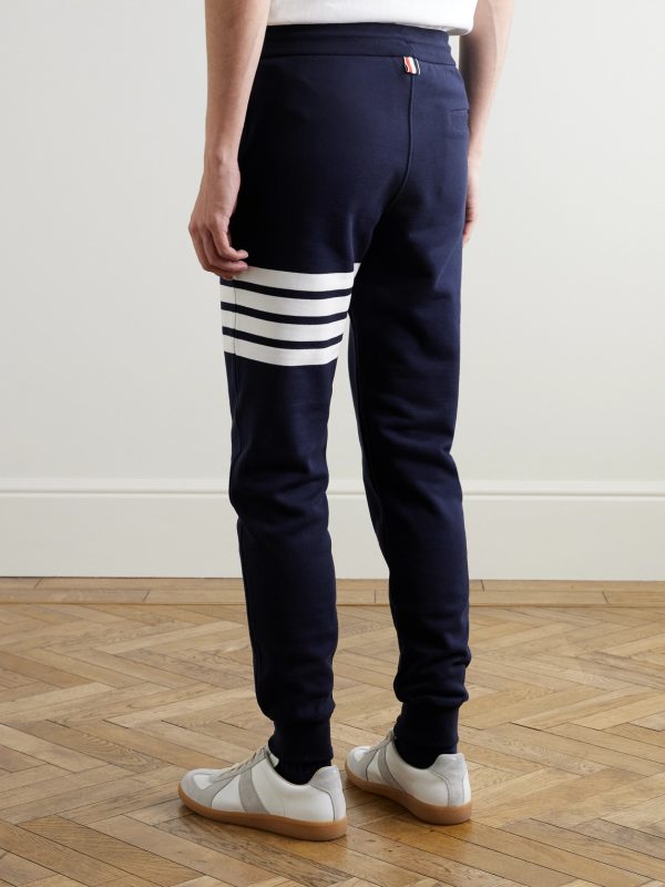 Tapered Striped Cotton-Jersey Sweatpants - BK Tapered Striped Cotton-Jersey Sweatpants - BK