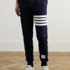 Tapered Striped Cotton-Jersey Sweatpants - FR Tapered Striped Cotton-Jersey Sweatpants - FR