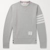 Slim-Fit Striped Loopback Cotton-Jersey Sweatshirt