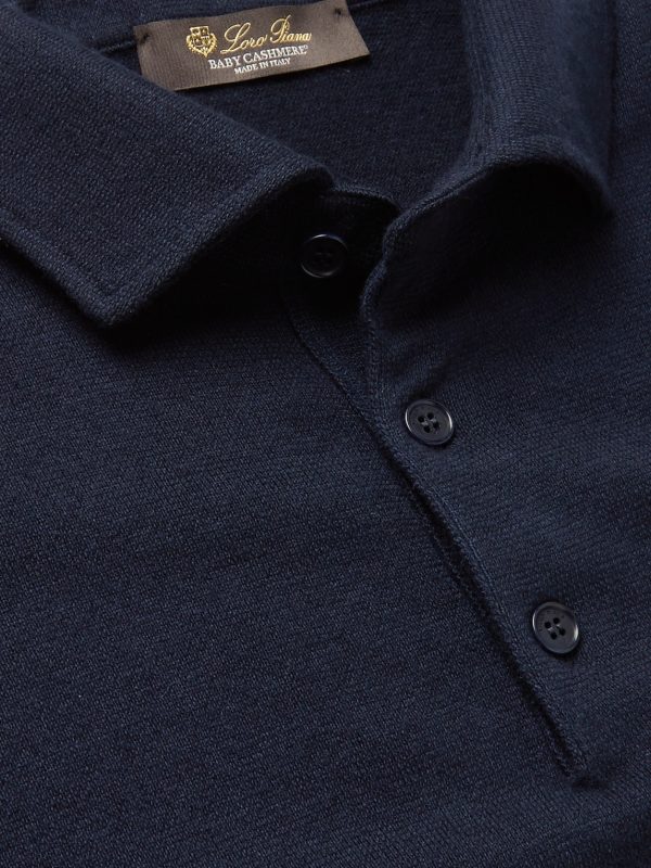 Slim-Fit Baby Cashmere Polo Shirt - CU