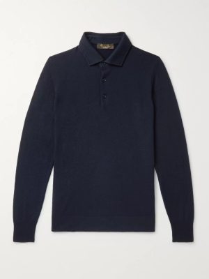 Slim-Fit Baby Cashmere Polo Shirt
