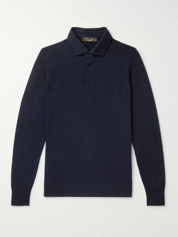 Slim-Fit Baby Cashmere Polo Shirt