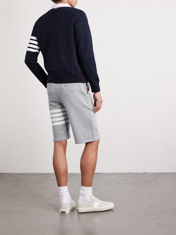 Slim-Fit Striped Loopback Cotton-Jersey Sweatshirt - BK Slim-Fit Striped Loopback Cotton-Jersey Sweatshirt - BK