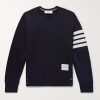 Slim-Fit Striped Loopback Cotton-Jersey Sweatshirt Slim-Fit Striped Loopback Cotton-Jersey Sweatshirt