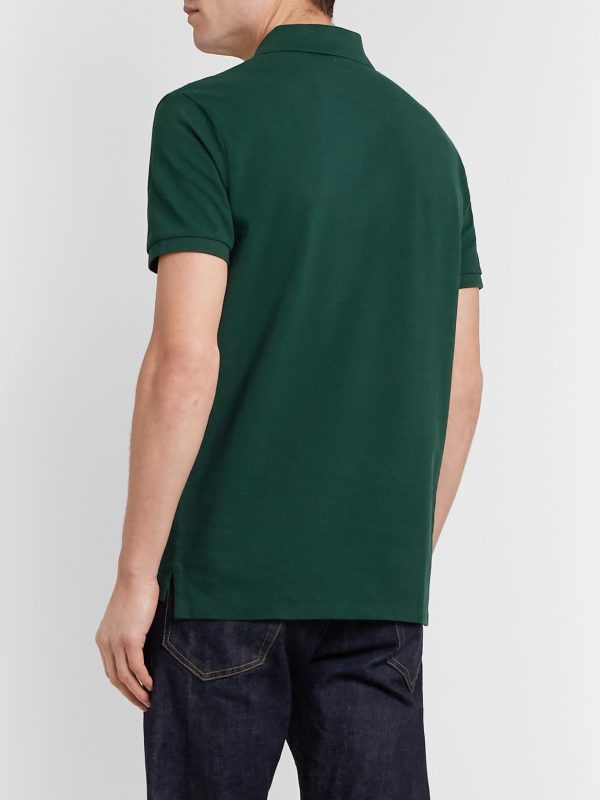 Slim-Fit Logo-Embroidered Cotton-Piqué Polo Shirt - BK Slim-Fit Logo-Embroidered Cotton-Piqué Polo Shirt - BK