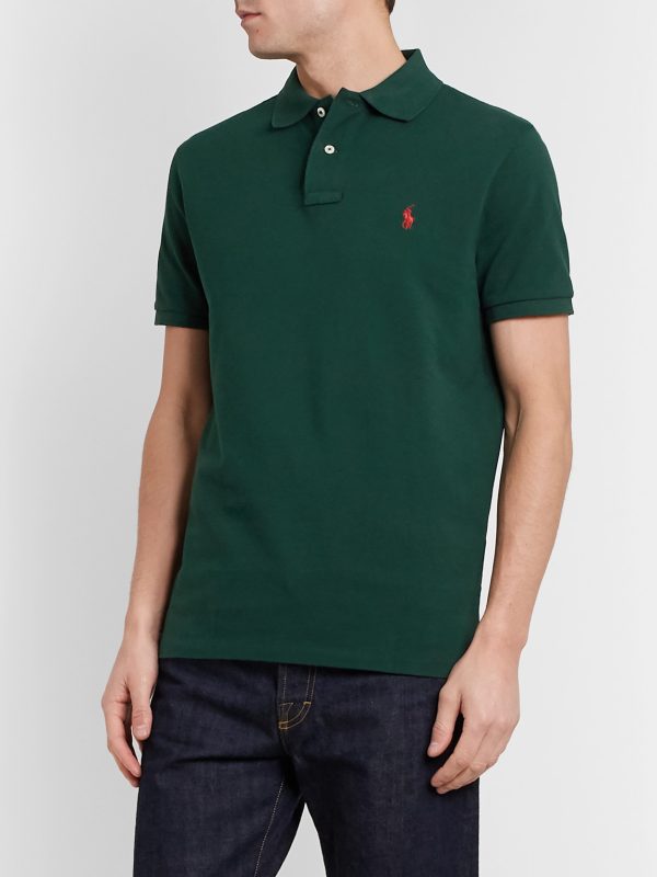 Slim-Fit Logo-Embroidered Cotton-Piqué Polo Shirt - FR Slim-Fit Logo-Embroidered Cotton-Piqué Polo Shirt - FR