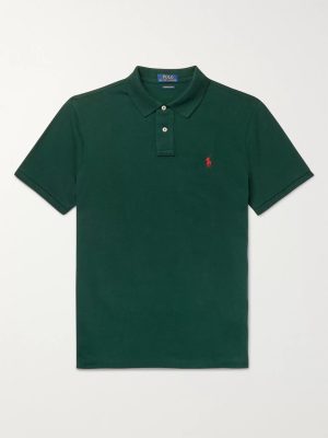 Slim-Fit Logo-Embroidered Cotton-Piqué Polo Shirt Slim-Fit Logo-Embroidered Cotton-Piqué Polo Shirt