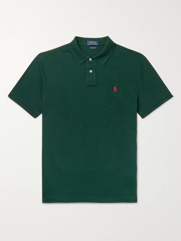 Slim-Fit Logo-Embroidered Cotton-Piqué Polo Shirt Slim-Fit Logo-Embroidered Cotton-Piqué Polo Shirt