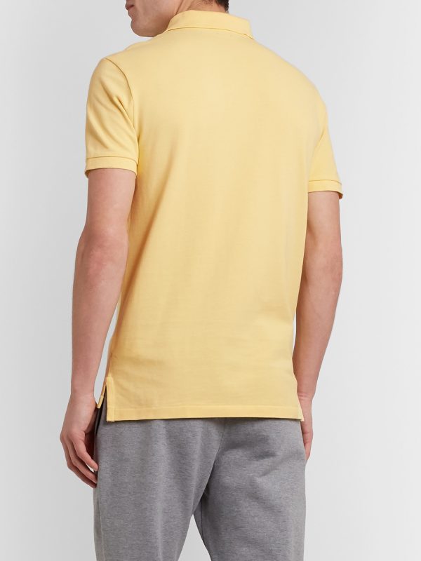Slim-Fit Logo-Embroidered Cotton-Piqué Polo Shirt - BK