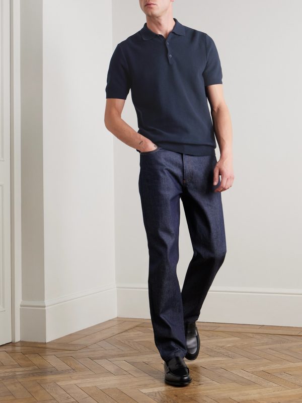 Slim-Fit Cotton-Piqué Polo Shirt - OU Slim-Fit Cotton-Piqué Polo Shirt - OU