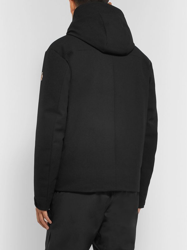 Praz Hooded Twill Down Jacket - BK