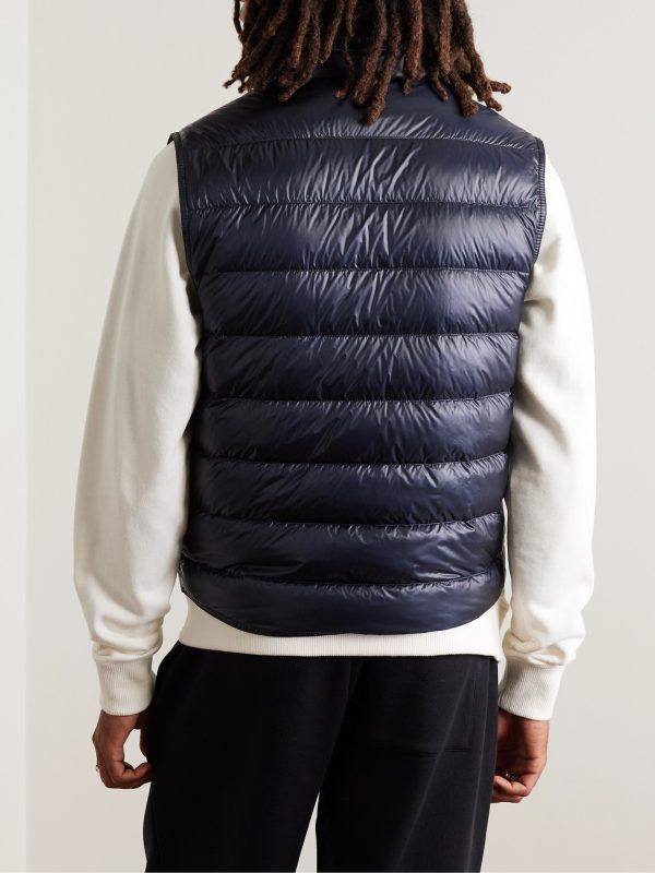 Slim-Fit Logo-Appliquéd Quilted Shell Down Gilet - BK Slim-Fit Logo-Appliquéd Quilted Shell Down Gilet - BK