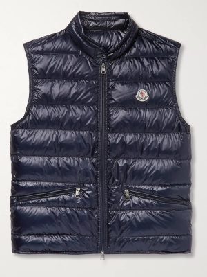 Slim-Fit Logo-Appliquéd Quilted Shell Down Gilet Slim-Fit Logo-Appliquéd Quilted Shell Down Gilet