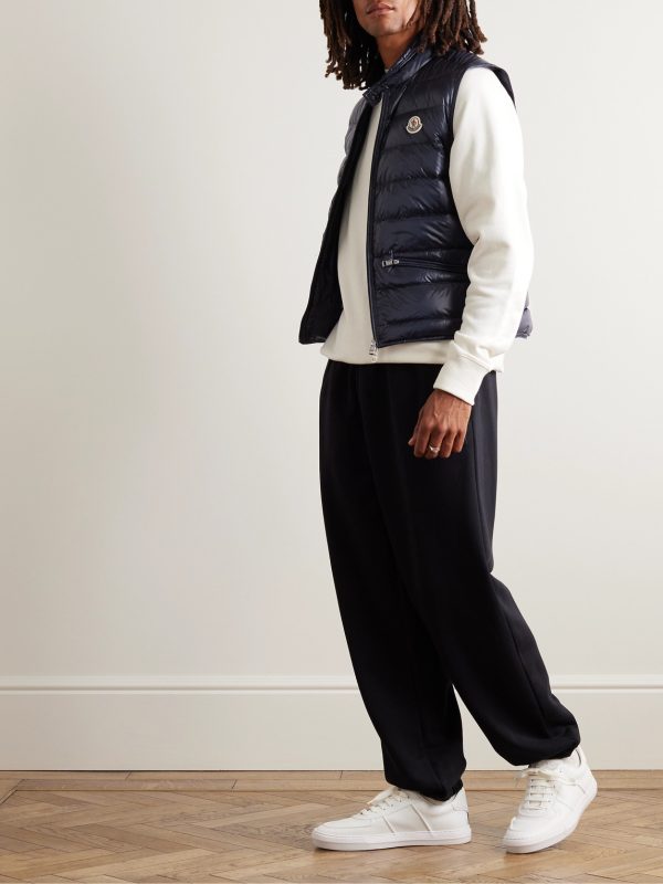 Slim-Fit Logo-Appliquéd Quilted Shell Down Gilet - OU Slim-Fit Logo-Appliquéd Quilted Shell Down Gilet - OU