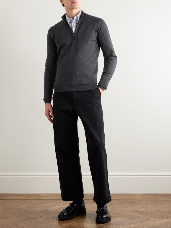 Tapton Slim-Fit Merino Wool Half-Zip Sweater - OU Tapton Slim-Fit Merino Wool Half-Zip Sweater - OU