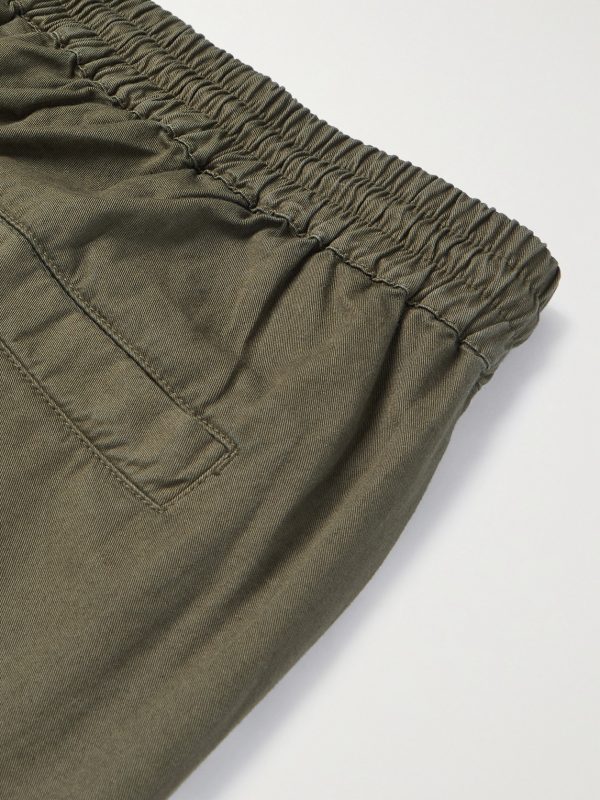 Tapered Cotton-Twill Drawstring Trousers - CU Tapered Cotton-Twill Drawstring Trousers - CU