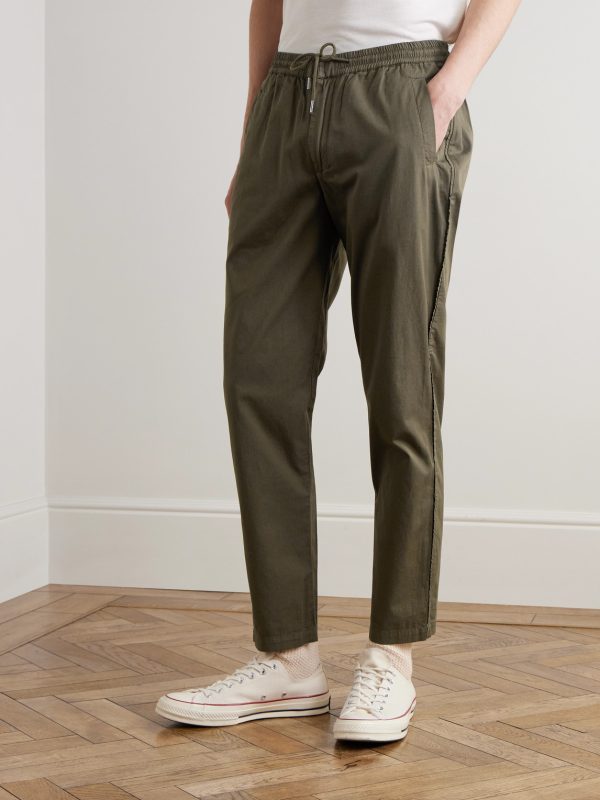 Tapered Cotton-Twill Drawstring Trousers - FR Tapered Cotton-Twill Drawstring Trousers - FR