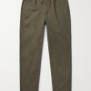 Tapered Cotton-Twill Drawstring Trousers Tapered Cotton-Twill Drawstring Trousers