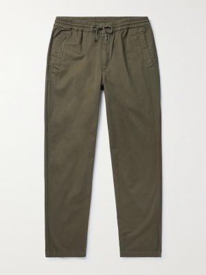 Tapered Cotton-Twill Drawstring Trousers Tapered Cotton-Twill Drawstring Trousers