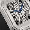Santos de Cartier Skeleton Hand-Wound 39.8mm Interchangeable Stainless Steel and Alligator Watch - CU Santos de Cartier Skeleton Hand-Wound 39.8mm Interchangeable Stainless Steel and Alligator Watch - CU