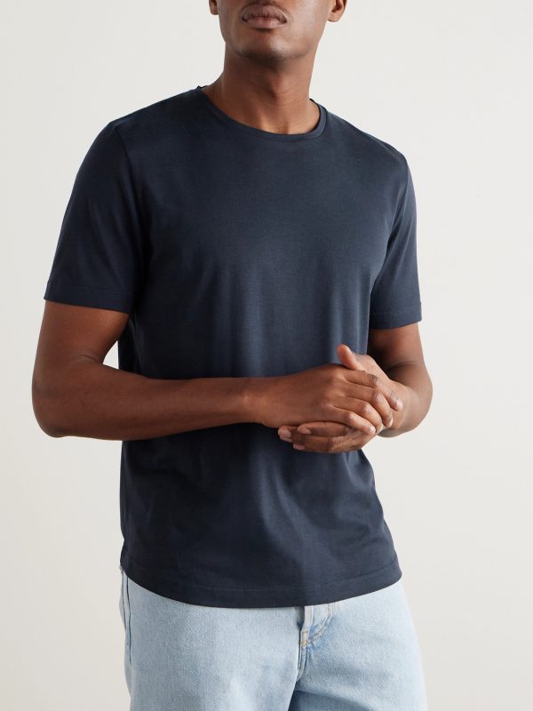 Slim-Fit Silk and Cotton-Blend Jersey T-Shirt - FR