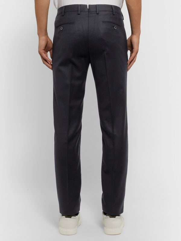 Slim-Fit Wool and Cashmere-Blend Trousers - BK Slim-Fit Wool and Cashmere-Blend Trousers - BK