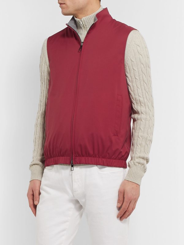 Slim-Fit Reversible Storm System Shell and Super Wish Virgin Wool Gilet - FR