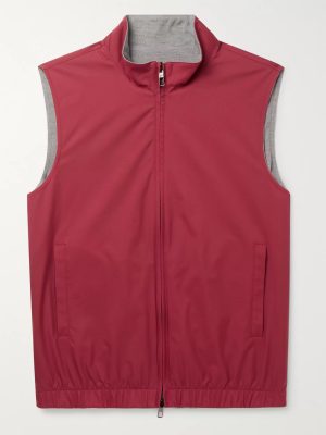 Slim-Fit Reversible Storm System Shell and Super Wish Virgin Wool Gilet Slim-Fit Reversible Storm System Shell and Super Wish Virgin Wool Gilet