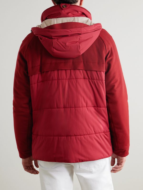 Storm System Quilted Baby Cashmere and Shell Hooded Jacket - BK Storm System Quilted Baby Cashmere and Shell Hooded Jacket - BK