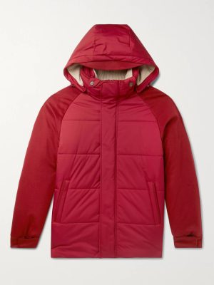 Storm System Quilted Baby Cashmere and Shell Hooded Jacket Storm System Quilted Baby Cashmere and Shell Hooded Jacket