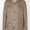 Linen-Blend Field Jacket