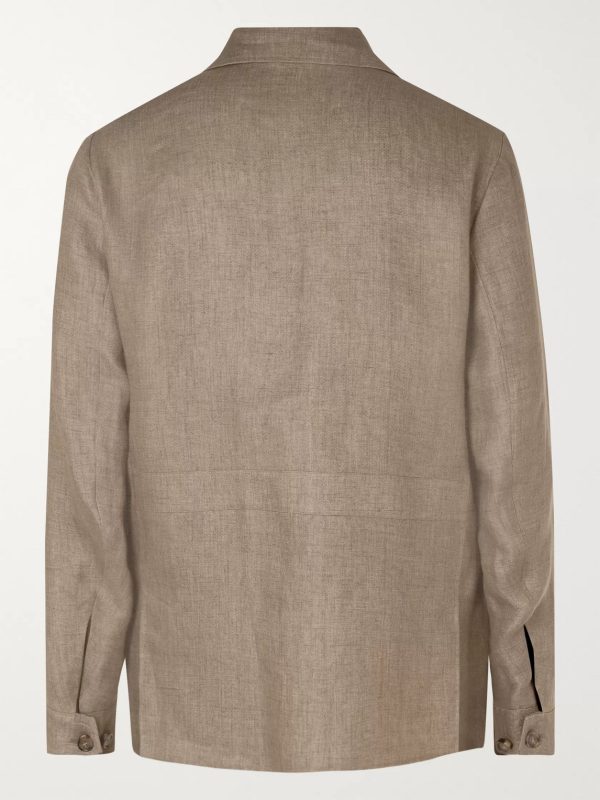 Linen-Blend Field Jacket - OU