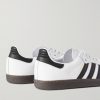 Samba Suede-Trimmed Leather Sneakers - BK Samba Suede-Trimmed Leather Sneakers - BK