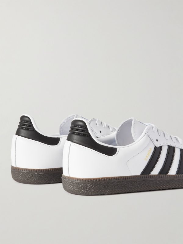 Samba Suede-Trimmed Leather Sneakers - BK Samba Suede-Trimmed Leather Sneakers - BK