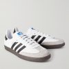 Samba Suede-Trimmed Leather Sneakers - FR Samba Suede-Trimmed Leather Sneakers - FR