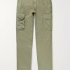 Slim-Fit Cotton and Linen-Blend Cargo Trousers Slim-Fit Cotton and Linen-Blend Cargo Trousers