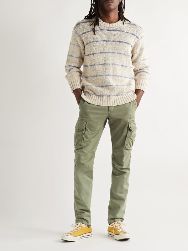 Slim-Fit Cotton and Linen-Blend Cargo Trousers - OU Slim-Fit Cotton and Linen-Blend Cargo Trousers - OU